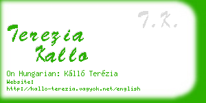 terezia kallo business card